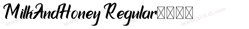 MilkAndHoney Regular字体转换